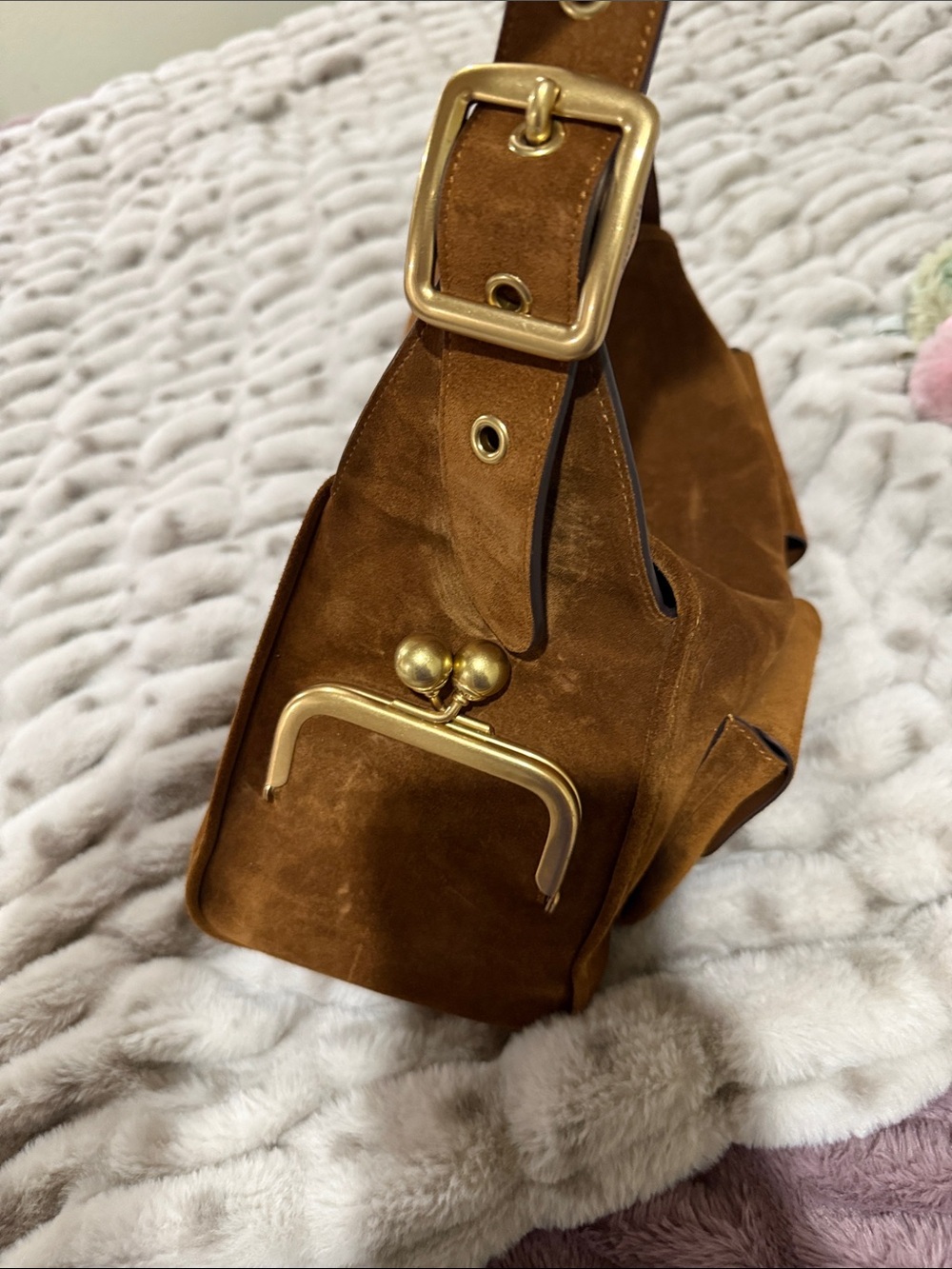 Suede coach haversack nwt - Picture 7 of 15